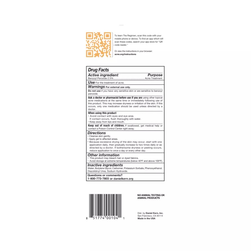 Acne.org 8 oz. Treatment (Benzoyl Peroxide - 2.5%)