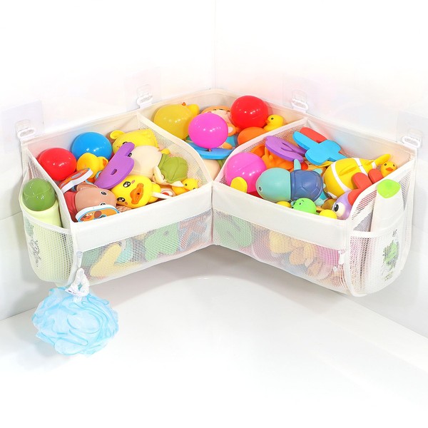 bath toy storage， Say goodbye to the chaos of bath