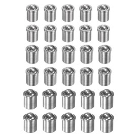 sourcing map 30pcs Ball Plunger 5x6/6x7/8x9mm 304 Stainless Steel Precision Positioning Beads Ball Point Spring Plungers Ball Catch Latch for Door Mechanical Devices Clamps Furniture