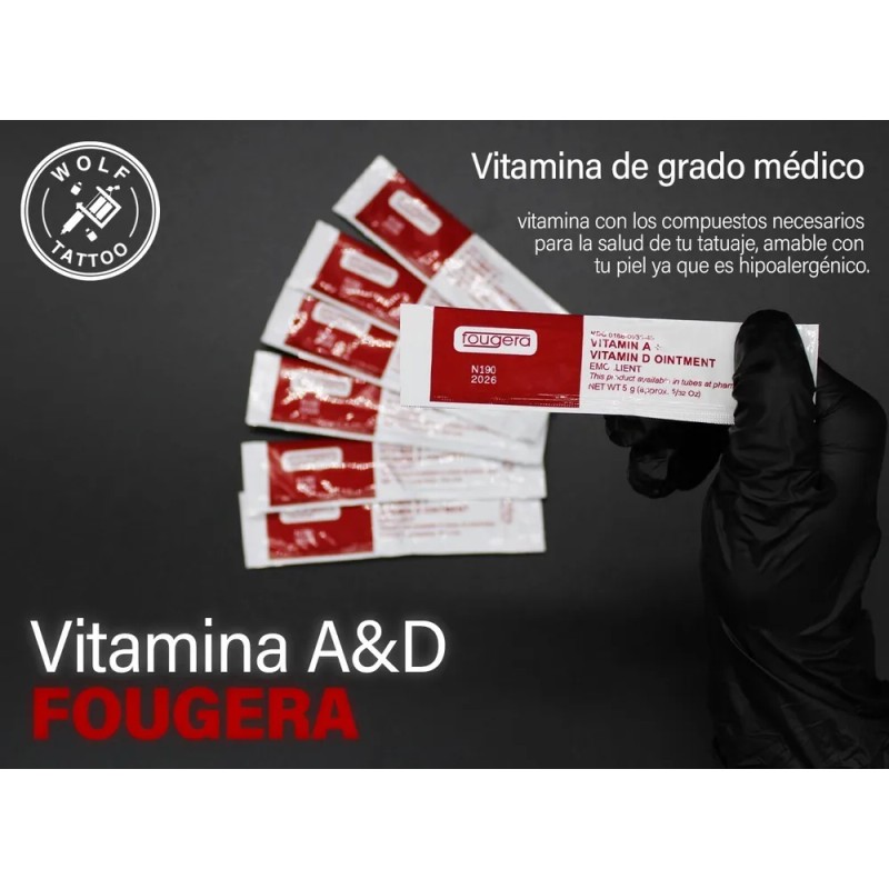 Crema Fougera Vitamina A D Tatuaje Microblading 100 Pzs