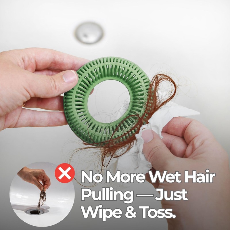 Hair Catcher for Shower Drain & Bathtub – TubRing Pop-Up