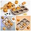 XZJMY 2 Pcs Brownie Pan with Dividers,6-Cavity Baking Bread Pan,Mini
