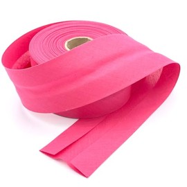 Craft Cult Extra Wide 60mm Plain Bias Binding Tape - 25 Metre Roll (114 - Cerise Pink)