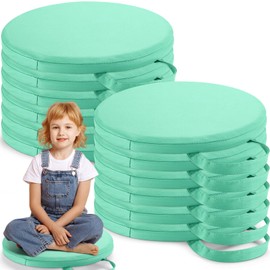 Suzile 12 Pcs 12'' Floor Cushions for Classroom Flexible Floor Seating with Handles Classroom Carpet Cushions for Kids Toddlers Daycare Preschool Furniture(Mint Green)