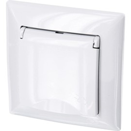 Flush-Mounted Socket Cover, Plug-In Terminal, All-in-One, Series G1 Pure White