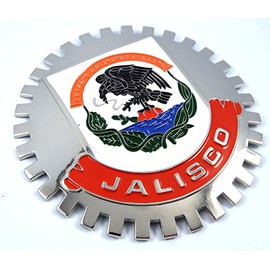 Jalisco Mexico Grille Badge for car Truck Grill Mount Mexican Flag