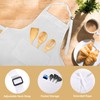 YGKYMVW Chef's Hat Apron Set, 4 Pieces Adjustable Bib Apron,
