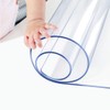 Wadrac Multisize Small PVC Clear Table Cover Top Protector-12x38 in