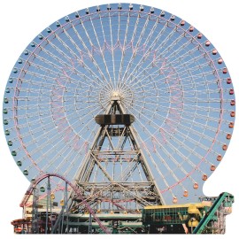 Wet Paint SP12608 Carnival Amusement Park Ferris Wheel Cardboard Cutout Standee Standup