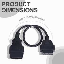 WINUERK OBD1 to OBD2 Adapter, OBD2 Scanner Diagnostic Tool, Cable Code Reader OBD1 Scan Tool, 16 Pins Diagnostic Tool Connector Adapter Cable Replacement for GM