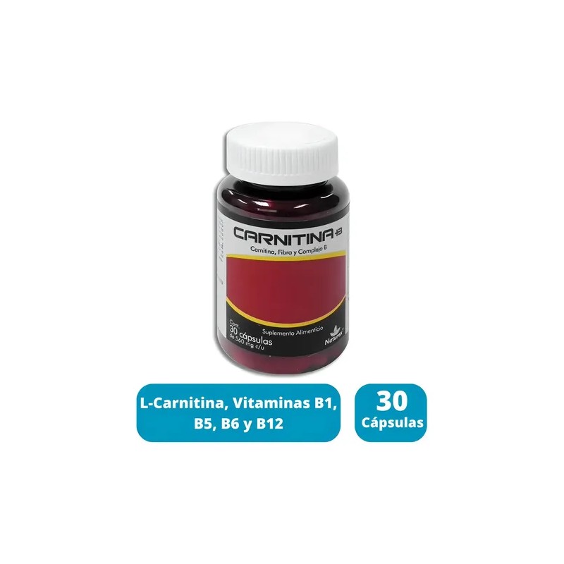 Naturex Carnitinab 560 Mg Frasco 30cápsulas