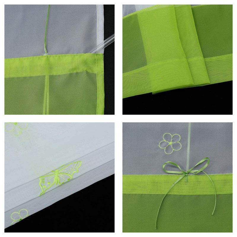 ESLIR Roman Blind, Kitchen Roman Curtain with Drawstring, Transparent Ribbon