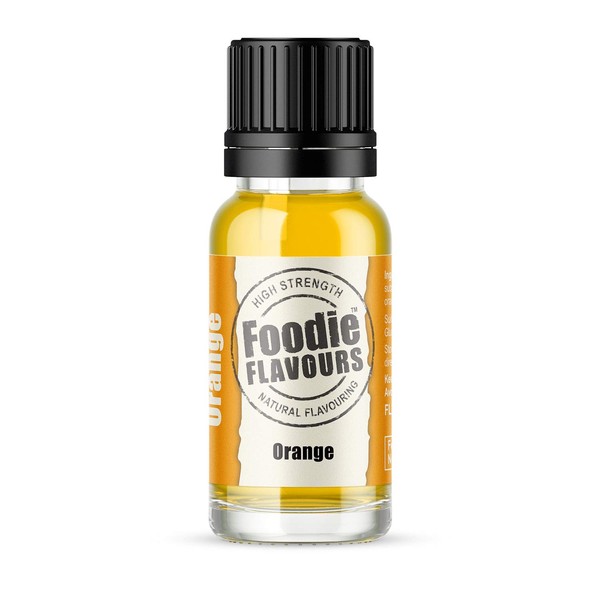 Foodie Flavours Natural Orange Flavouring, High Strength - 15ml