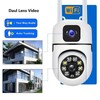 Camera Home Security, Outdoor Camera Dual Lens, WiFi Human Detection,