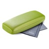 FEFI Hardcase Glasses Case in Silk Look Size M, Green