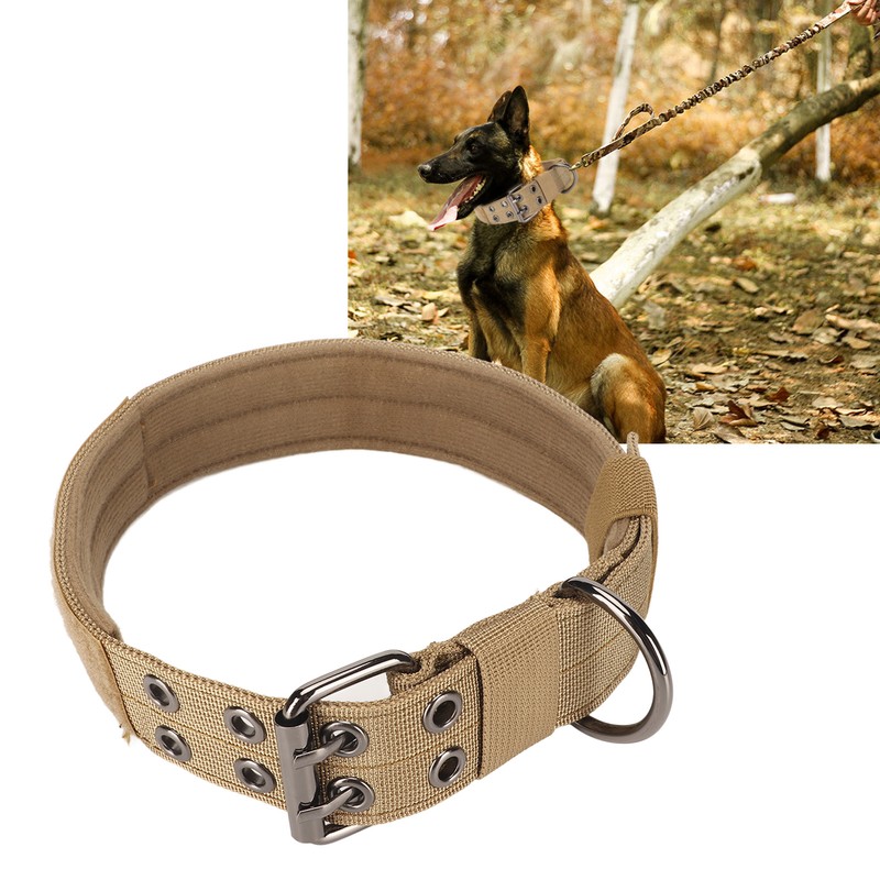 Military Dog Collar Adjustable Nylon Training Dog Collar with Heavy