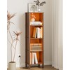 Apetaccat Book Shelf with LED Lights, Modern 4-Tier Bookcase, Open