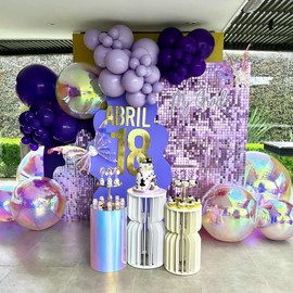 Light Purple Sequin Backdrop Shimmer Wall Backdrop 3ftx4ft Photo Backdrops for Birthday Anniversary Wedding Engagement Decorations