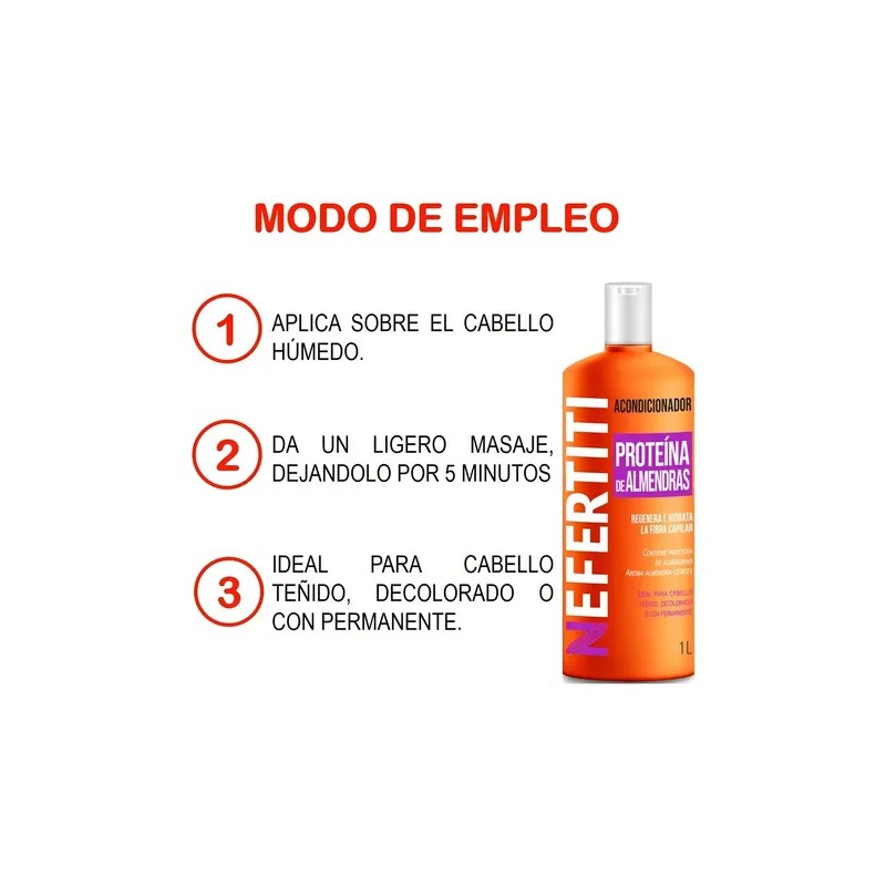 Acondicionador Para Cabello Aceite De Almendra 1lt Nefertiti
