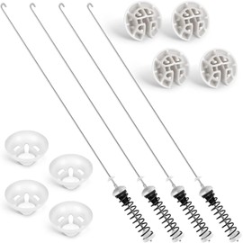 W11217817 W11159470 W11226768 4 PCS Washer Suspension Rods Kit Fit for Whirlpool Amana Maytag Replace NTW4519JW2 MVWC465HW0 MVWC465HW2 WTW4950HW1 WTW4950HW2 WTW4955HW2 WTW4955HW3 WTW4655JW1