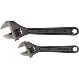Irwin 1913312 Adjustable Wrench Set: 2 Pc, Inch Black Finish