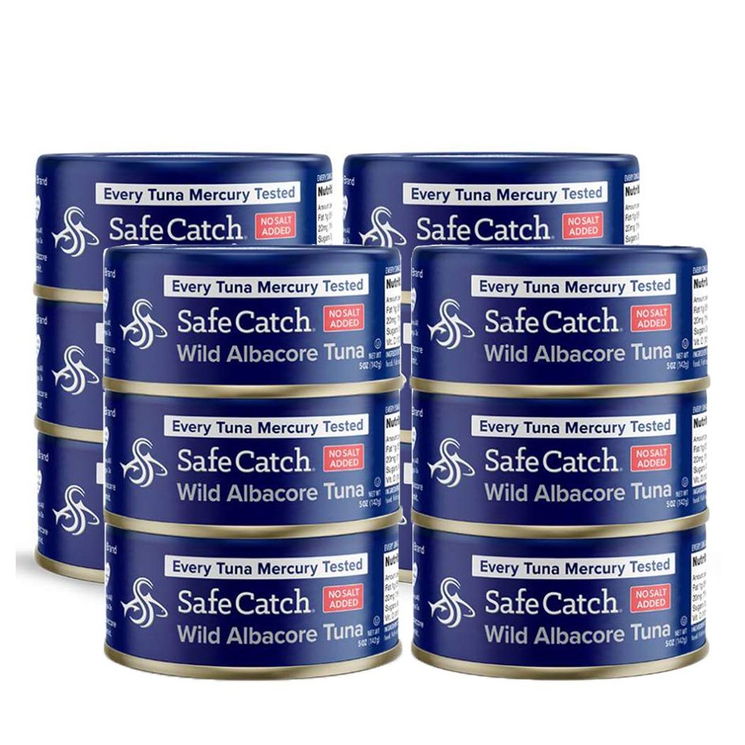 Safe Catch Wild Albacore Tuna, No Salt Added, 12 Count The Only Brand To Test Every Fish for Mercury