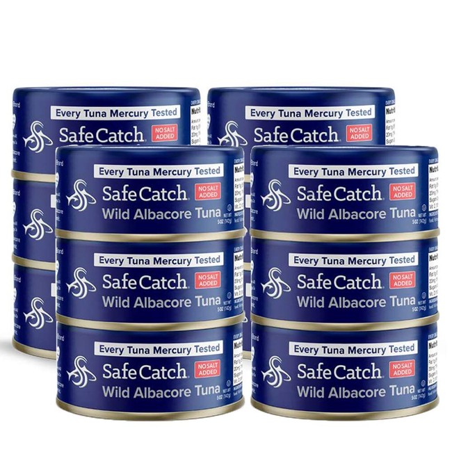 Safe Catch Wild Albacore Tuna, No Salt Added, 12 Count The Only Brand To Test Every Fish for Mercury