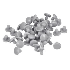 uxcell 50Pcs Silicone Hole Plugs, Grey, 2.5-3mm Hole Size, Set of 50