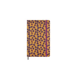 Moleskine Silk Notebook, Hard Cover with Italian Silk from Mantero, with Ruled Pages and Elastic Closure, with Gift Box, Size Large 21x13cm, Colour Yellow
