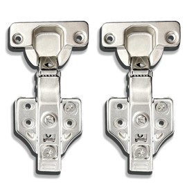 4evergreen Set of 2 Cabinet Hinges with 4 Directions Adjustable, Cabinet and Furniture Hinges for Living and Office Furniture