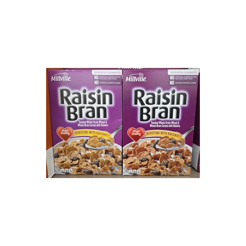 Raisin Bran Toasted Whole Grain Wheat & Wheat Millville Bran