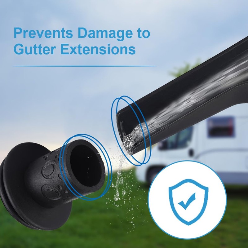 RV Gutter Spout Caps- Protects RV Cover from Gutter Spout