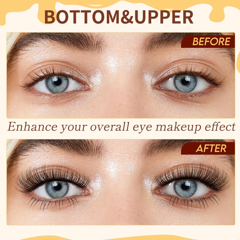 QUEWEL Eyelash Extensions with Delicate 10-18 mm Lower Cluster Lashes,