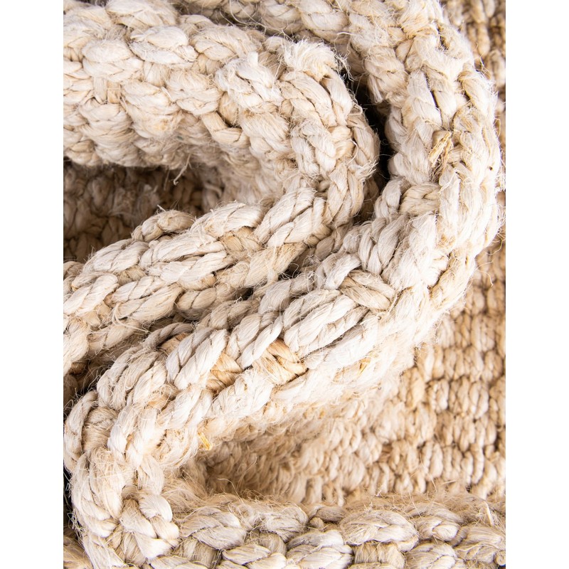 Unique Loom Chunky Jute Collection Area Rug (1' 2" x