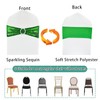 LIZIMI Sequin Chair Sashes Stretch Chair Bands Spandex Polyester Bows
