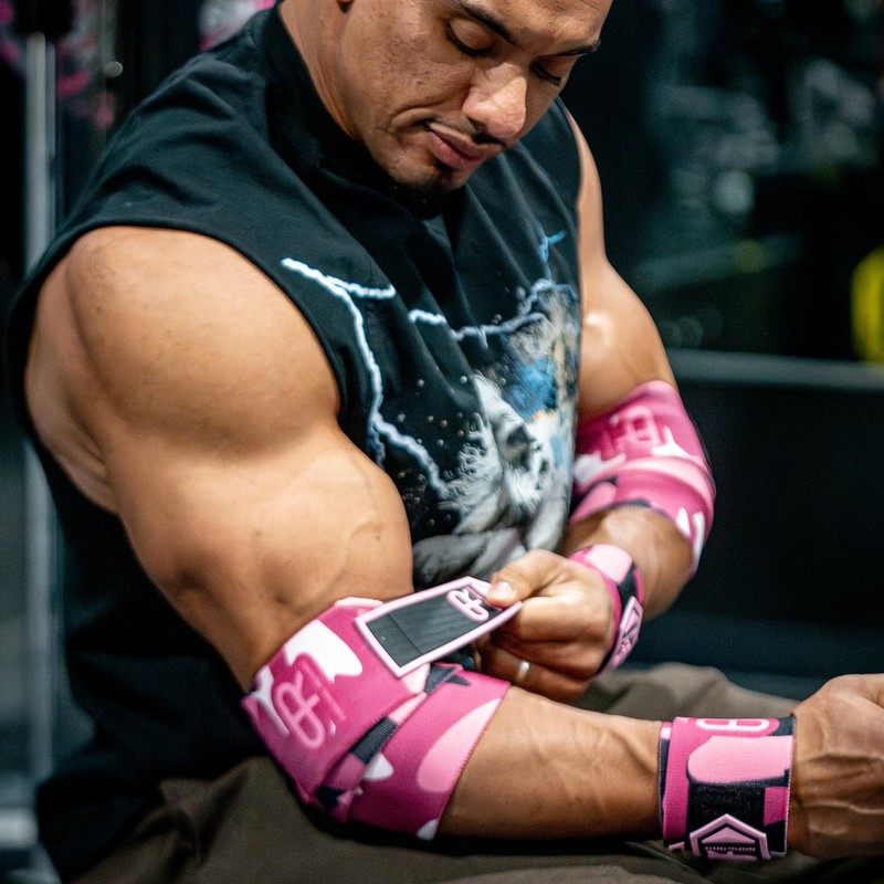 PR Personal Record Elbow Wraps for Weightlifting - Heavy Duty