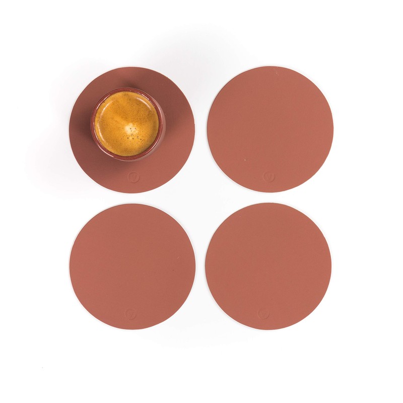 Vacavaliente Recycled Leather Brown Coaster