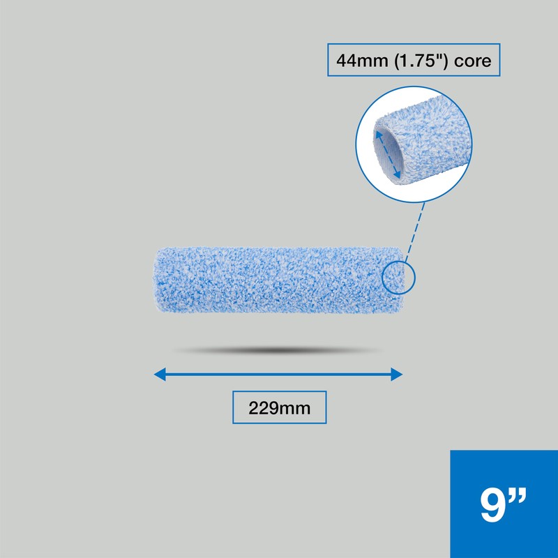 Harris Trade Short Pile Micropoly Roller Sleeve 9"
