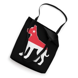 Boxer Silhouette Flag of Singapore Tote Bag