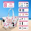 Raveparty Beach Bags for Women with Zip, Summer Large Beach