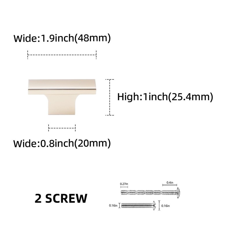 BUKOBYHE 10 Pack Kitchen Cabinet Knobs Champagne Bronze Cabinet Knobs