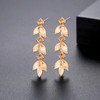 Elegant Rhinestone Dangle Earrings Cubic Zirconia Wedding Earrings for Brides