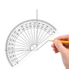 10Pcs Clear Measurement Protractor Useful Math Plastic Protractor Durable 180