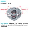 12 Holes Hub Shaft Axle Adapter Sprocket with 3/4" Keyway