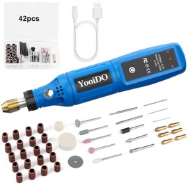 Mini Cordless Rotary, mini drill,3-Speed 3.7V rechargeable Kit with 42 Accessories, 16000rpm Multi-Purpose Power Tool for Sanding, Polishing, Grinding, Drilling, Engraving, DIY Crafts (Blue)