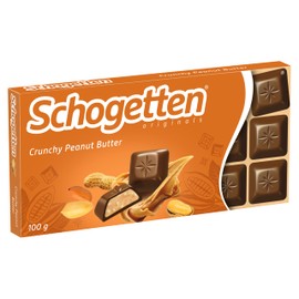 Schogetten Schogetten Crunchy Peanut Butter 100g Schokoladentafel, praktisch einzeln portioniert. Ein Genuss. Stück für Stück.