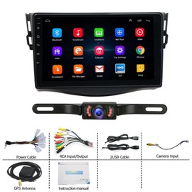IKASEFU 9 inch Android 13 Wireless CarPlay Android Auto Car Radio Receiver for Toyota RAV4 2007-2014, 2+32G Touch Screen Double Din Car Stereo with GPS Navigation WiFi Bluetooth Backup Camera
