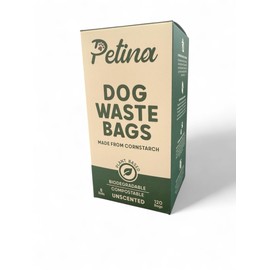 Petina 100% Compostable Dog Poop Bags, Plastic-Free & Microplastic-Free, Made from Plant-Based Materials, Leakproof, Extra Thick, Fragrance-Free (120)