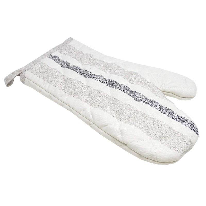 Lashuma 2 x baking gloves, cotton, barbecue gloves, rustic beige