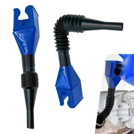 Car Flexible Oil Draining Funnel, Plastic Foldable Hand-Free Funnel, Universal Draining Tool, for Most Cars (Blue)